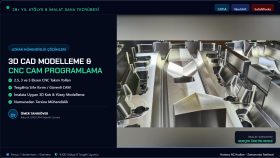 3D CAD modelleme ve CNC CAM programlama yapabilirim