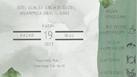 özel günleriniz için size özel davetiye tasarlayabilirim