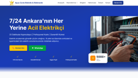 Elektrik Servisi İçin Kurumsal Hizmet Web Sitesi