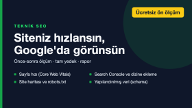 sitenizi hızlandırır, teknik SEO sorunlarını çözerim