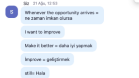 İngilizce konuşma dersi zoom kesiti