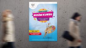 Resim Kursu Afiş Çalışması (Şükrü Çalışır Zirve Eğitim)