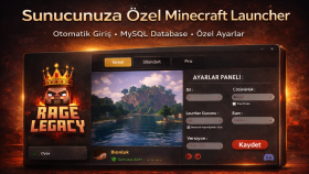 minecraft sunucunuza özel launcher yapıyorum
