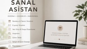 sanal asistanlık işlerinizi zamanında ve özenle tamamlarım