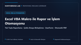 Excel VBA makro ile rapor ve işlem otomasyonu hazırlarım