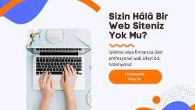 sizlere anahtar teslim web sitesi hazırlayabilirim