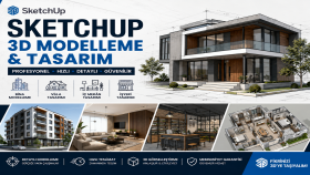 sketchup ile 3d iç/dış mekan site-villa-oda tasarımı yaparım