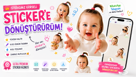fotoğrafınızdan kişiye özel premium sticker seti tasarlarım