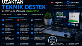uzaktan bağlantı ile teknik destek sağlıyorum