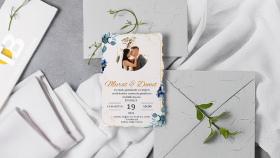Murat ve Demet Çifti İçin Düğün Davetiyesi