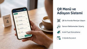  QR menü ve adisyon sistemi yazarım