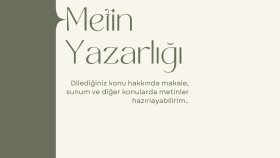 sizin için metin yazarlığı yapabilirim