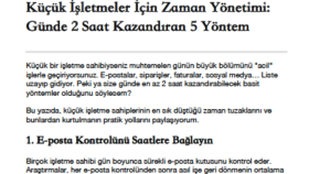 KOBİ İçin Zaman Yönetimi 