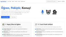 SpeakAcer – Yapay Zekâ Destekli Konuşma ve Öğrenme Platformu