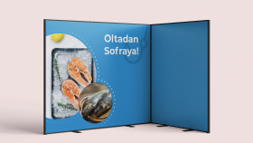 Market Balık Reyonu Banner Konsept Tasarım