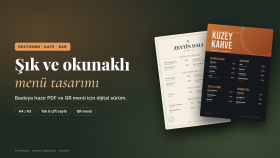restoran ve kafeniz için şık menü tasarlarım