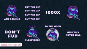 Flokiverse Token - Telegram Hareketli Sticker Paketi