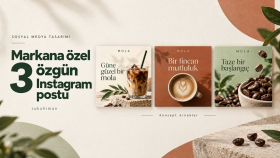 markana özel 3 özgün Instagram postu tasarlarım