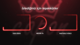 Youtube kanalınız için Outro (çıkış) ekranı yapabilirim