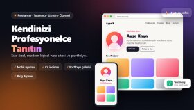 size modern kişisel web sitesi ve portfolyo yaparım