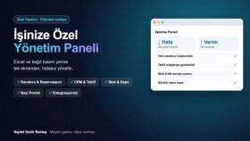 işletmenize özel yönetim paneli ve web yazılımı geliştiririm