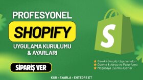Shopify mağazanız için uygulama kurulumu ve ayarları yaparım
