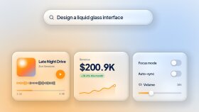 Liquid Glass · Cam Efektli Arayüz Animasyonu