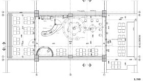 Autocad kafe tasarımı
