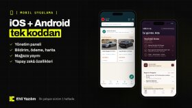 iOS ve Android için size özel mobil uygulama geliştiririm