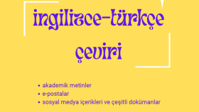 Türkçe-İngilizce çeviri yapıyorum