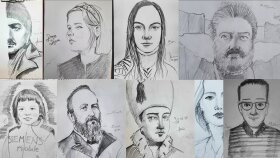 karakalem portre çiziyorum