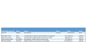 EXCEL VERİ GİRİŞİ