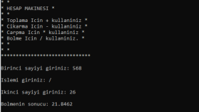 C++ Ödev Uygulamaları