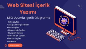 web sitenizin içeriklerini yazabilirim