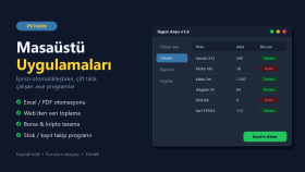 python ile ihtiyacınıza özel uygulamalar geliştiririm