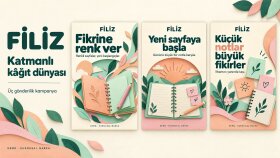 FİLİZ: kâğıt kolajıyla üç kırtasiye postu