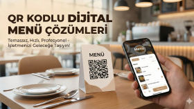 sizin için bir dijital menü tasarlayıp QR koda taşıyorum
