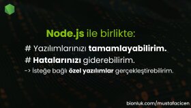 nodejs ile projenizi geliştirebilirim