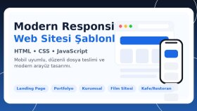 modern ve mobil uyumlu web sitesi şablonları hazırlarım