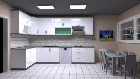 3D RENDERLI MUTFAK ÇİZİMİ