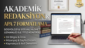 akademik redaksiyon, APA 7 ve mizanpaj düzeni yapıyorum