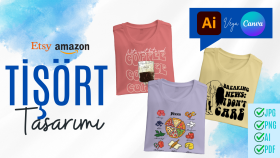 Etsy mağazanız için tişört tasarımları yaparım
