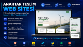 size özel anahtar teslim kurumsal web sitesi geliştiriyorum