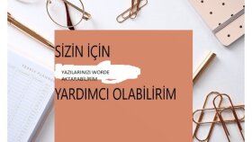 her türlü yazılarınızı word dosyasına yazabilirim