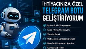 İhtiyacınıza özel Telegram botu geliştiririm