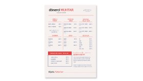 Dönerci Muhtar Menü