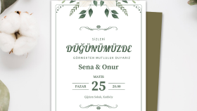 sizin özel günleriniz için davetiye hazırlarım