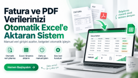 PDF ve fatura verilerinizi Excel'e otomatik aktarırım