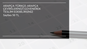 çok iyi seviyede Arapça-Türkçe-Arapça çeviri yapabilirim