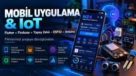 mobil uygulama ve iot (esp32/arduino) tasarlarım